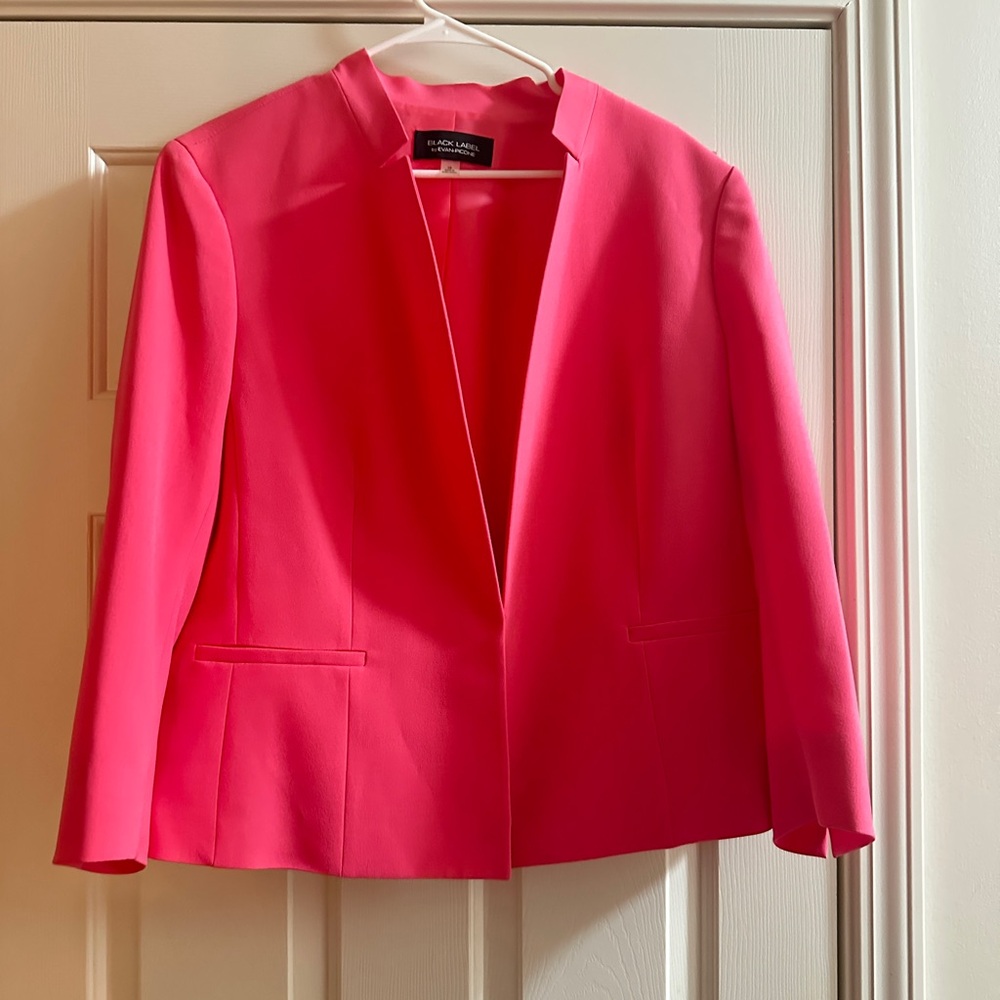 Evan Picone Pink Blazer with Modern Silhouette